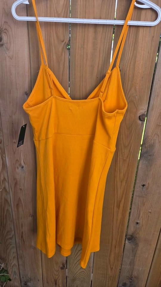 Women's Mini Knit Skater Dress - Gold Wild Fable Size M NWT - photo 5