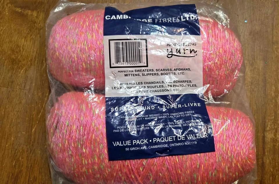 Pink super soft Yarn, unknown fiber 2 skeins