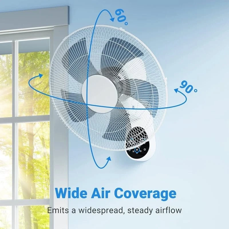PARIS RHÔNE 16" Wall Mount Fan PE-TF011 – Remote, 5 Speeds - photo 2