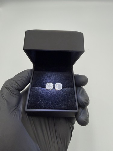 1.00 Ct Round Cut D VVS1 Lab Grown Diamond Earrings 925 Silver