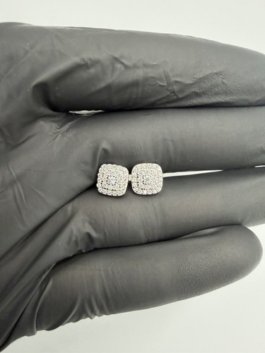 1.00 Ct Round Cut D VVS1 Lab Grown Diamond Earrings 925 Silver - photo 4