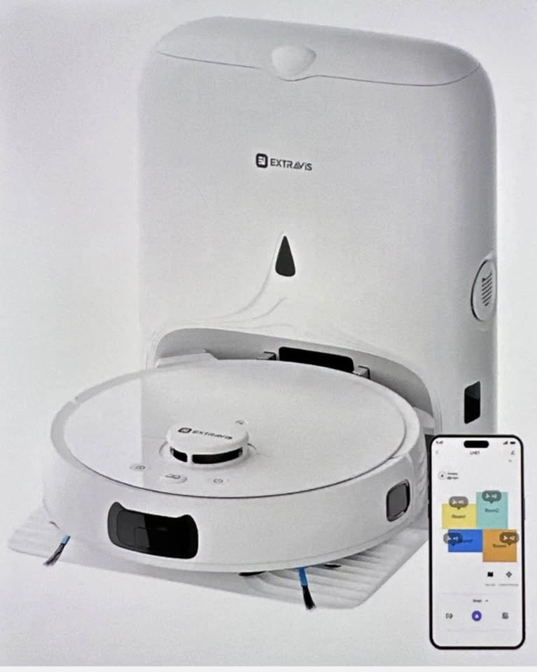 EXTRAVIS V5 Robot Vac and Mop with Pet Hair Tangle Cutter