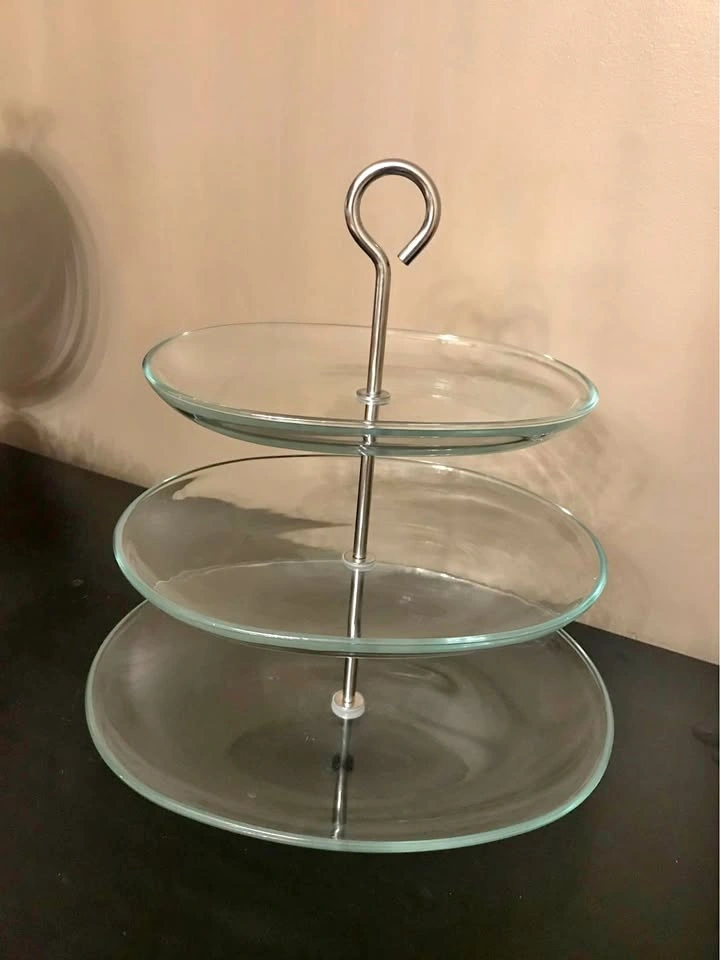 3-Tier Glass Dessert Serving Stand