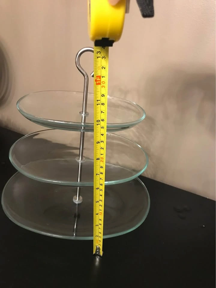3-Tier Glass Dessert Serving Stand - photo 2