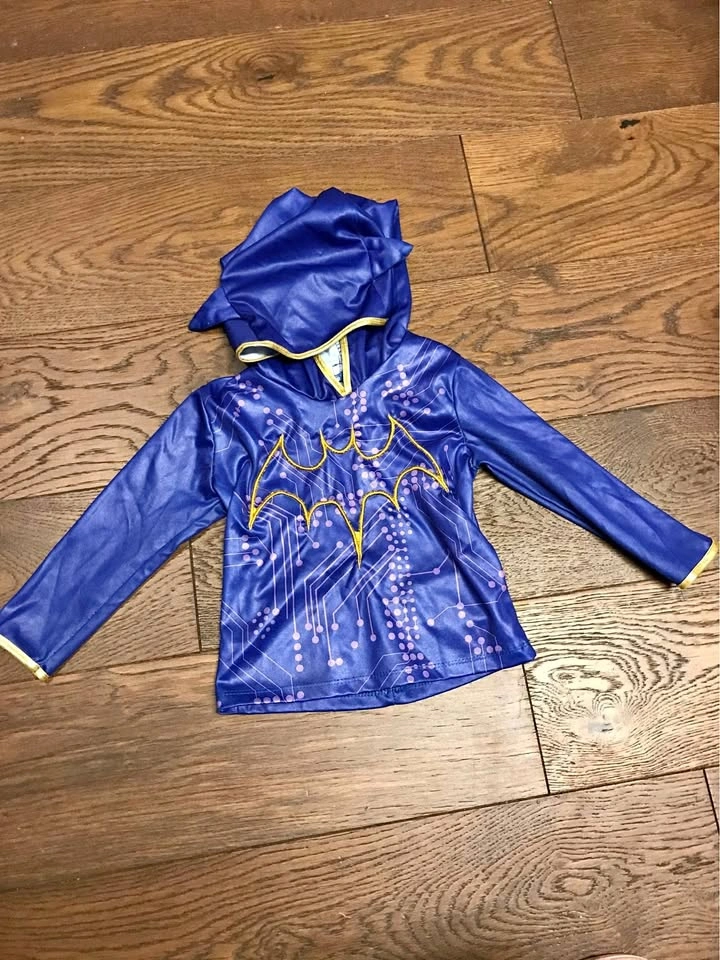 Batgirl Hoodie Costume, Size 3-4
