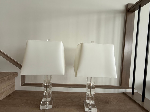 Modern glass lamps - set of 2