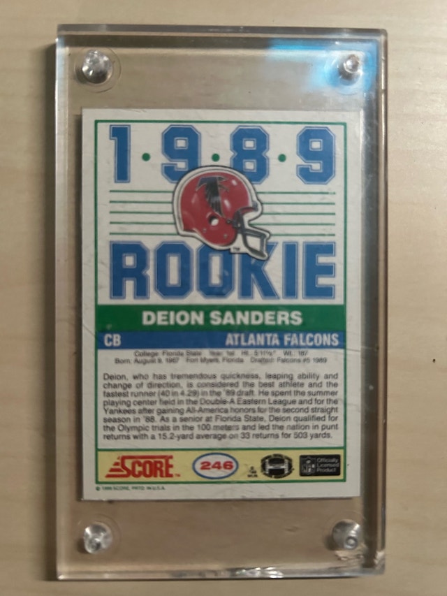 Score Deion Sanders Rookie Card - photo 2