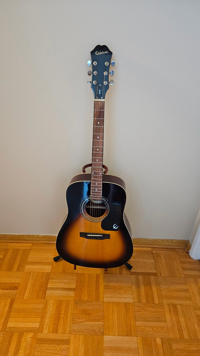Epiphone guitar with stand