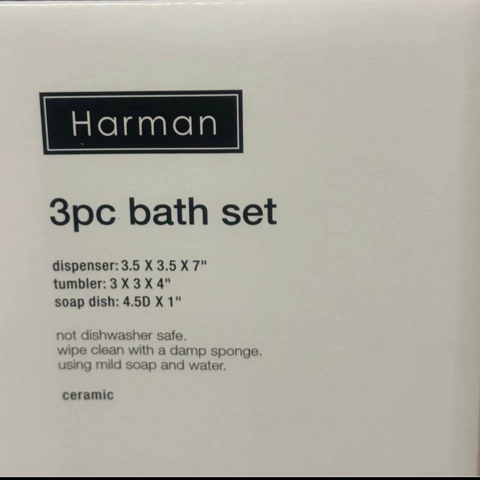 New in Box Harman Ceramic White Bath Accessory Set - photo 4
