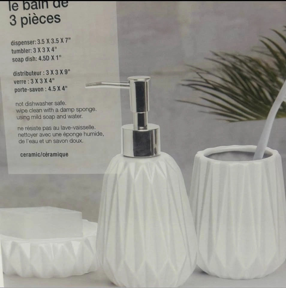 New in Box Harman Ceramic White Bath Accessory Set - photo 5