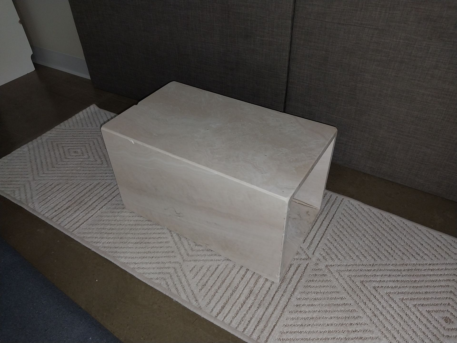 Solid Travertine Stone Coffee Table / Side Table - photo 2