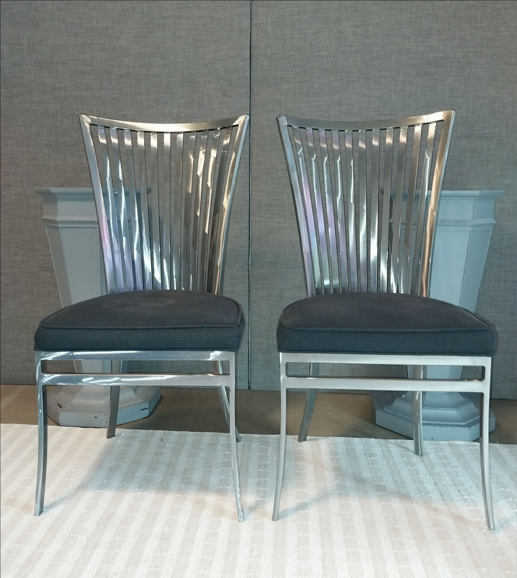 Johnston Casuals Platinum Steel Dining Chairs – Set of 2 - photo 2