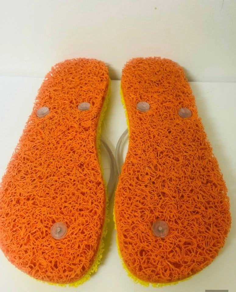 NWOT Exfoliating Yellow Textured Flip Flop Sandals - photo 3