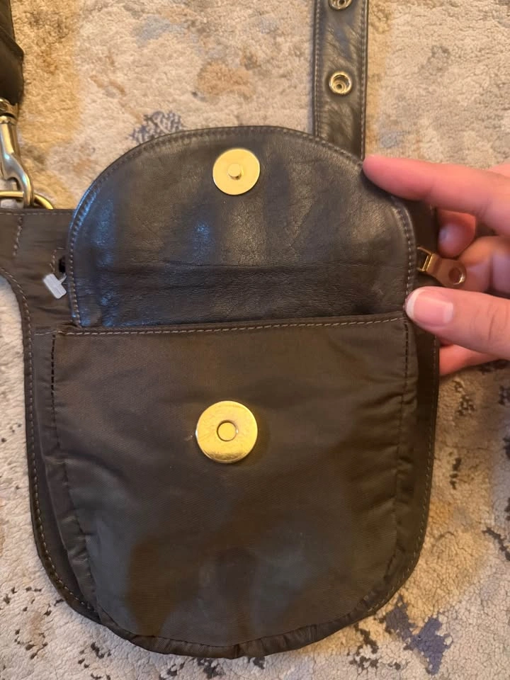 Vintage Holt Renfrew Leather Belt Bag Crossbody Y2K - photo 2