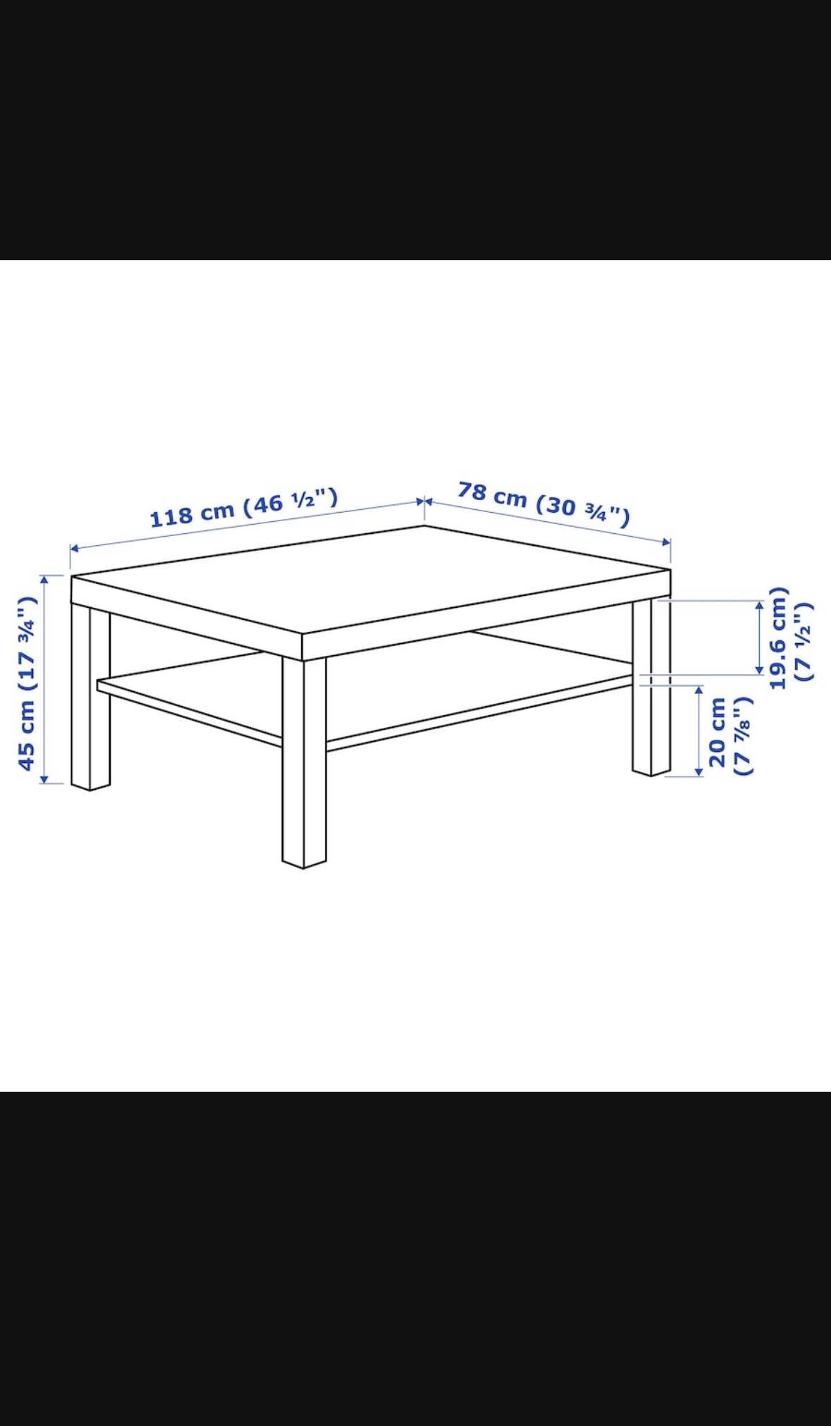 IKEA Coffee table, white stained oak effect - photo 5
