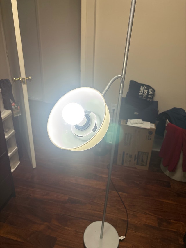 Silver Floor Lamp with Reading Light - photo 2