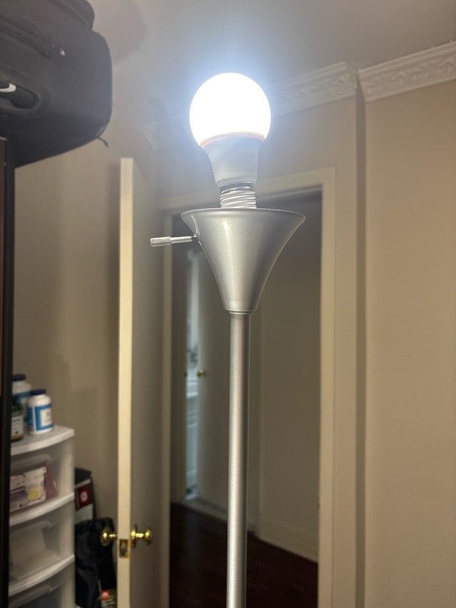 Silver Floor Lamp with Reading Light - photo 3