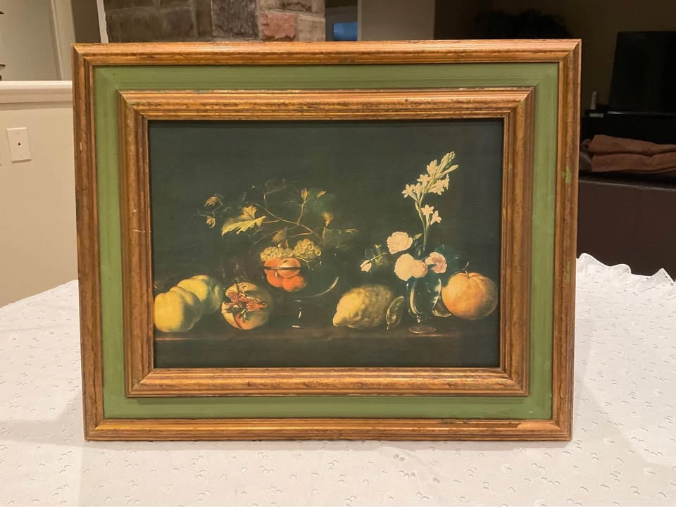 Print Vintage Replica “ Fruits & Flowers” By Caravaggio - photo 4