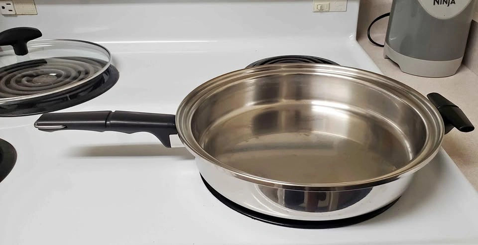 12" Vintage Non-Toxic Surgical Stainless Steel Skillet - Made in
