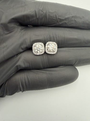 1.00 Ct Round Cut D VVS1 Lab Grown Diamond Stud Earrings - photo 4