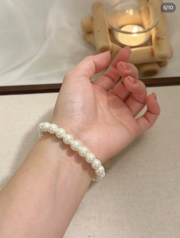 Shell Beads with Rose Quartz Crystal Bracelet - photo 3