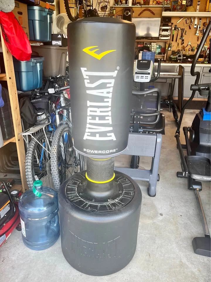 Everlast Powercore Free Standing Punching Bag with Boxing Gloves