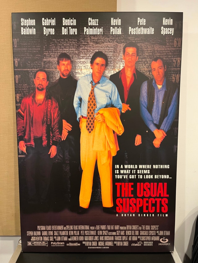 The Usual Suspects Hardboard Poster
