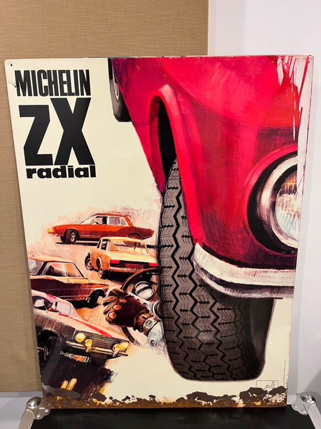 Michelin ZX Radial Tires Metal Sign