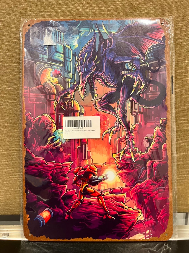 Metroid Samus Ridley Metal Poster