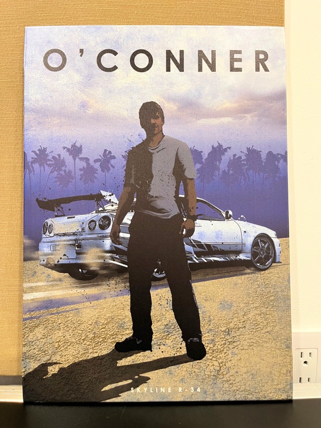 Displate Fast & Furious O'Conner Nissan Skyline R-34