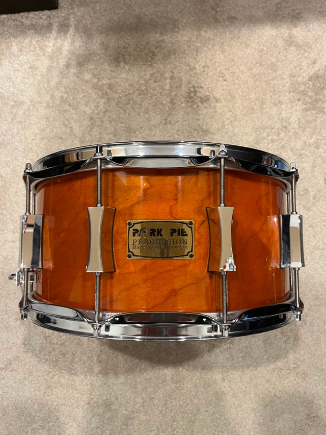 Pork Pie 14x7 Cherry & Bubinga Snare Drum "Cherry Pie"