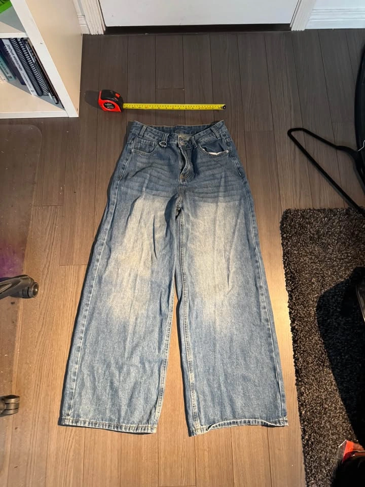 Blue baggy washed jeans (medium) - photo 5