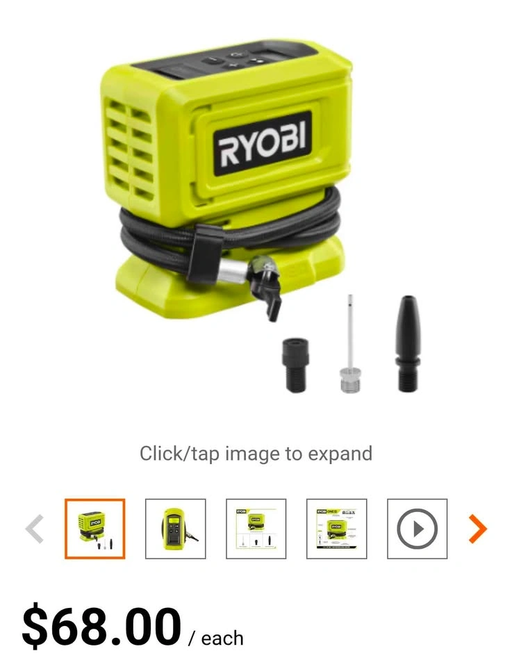 RYOBI PCL001 18V ONE+ High Pressure Digital Inflator - photo 4