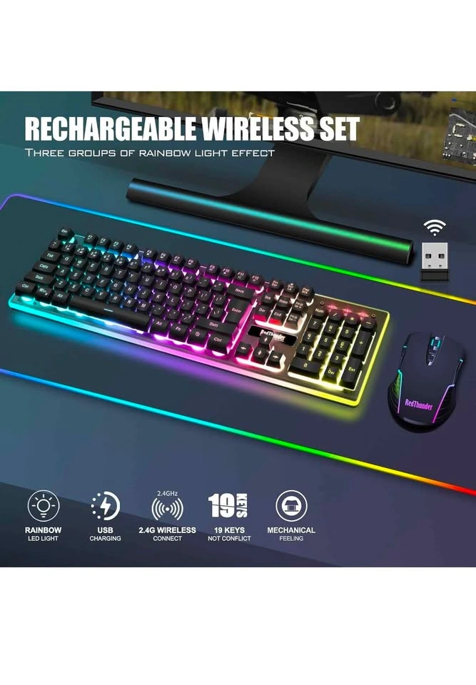 RedThunder K10 Wireless Gaming Keyboard and Mouse Combo - photo 3