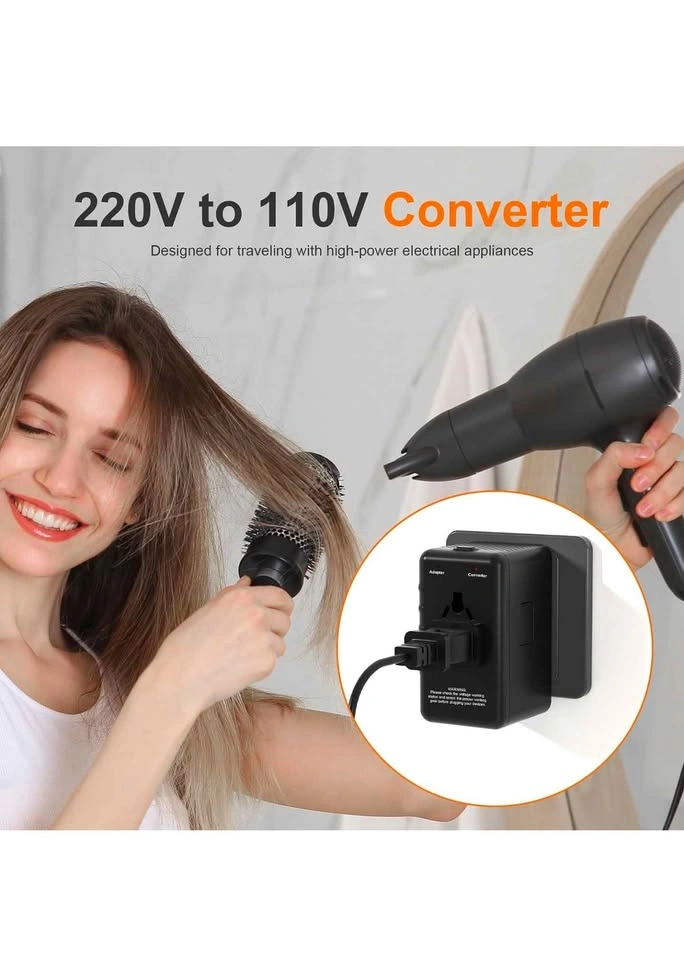 220v to 110v Converter and Adapter for Travel - photo 3