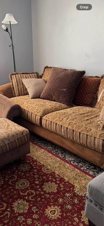 Paisley Couch and Ottoman Set - photo 2