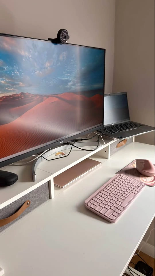 48" Electric Standing Desk with Shelves, Drawers & Chair - photo 3