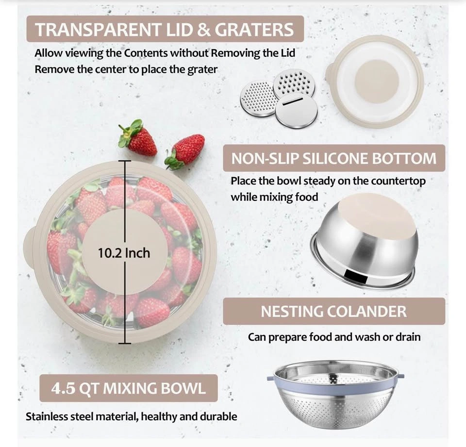 Colander/Grater/Mixing Bowl in One - photo 3