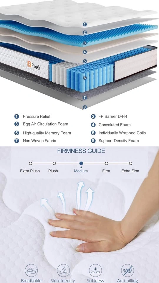 Fyaslt 10-in Memory Foam Mattress (free mattress cover) - photo 2