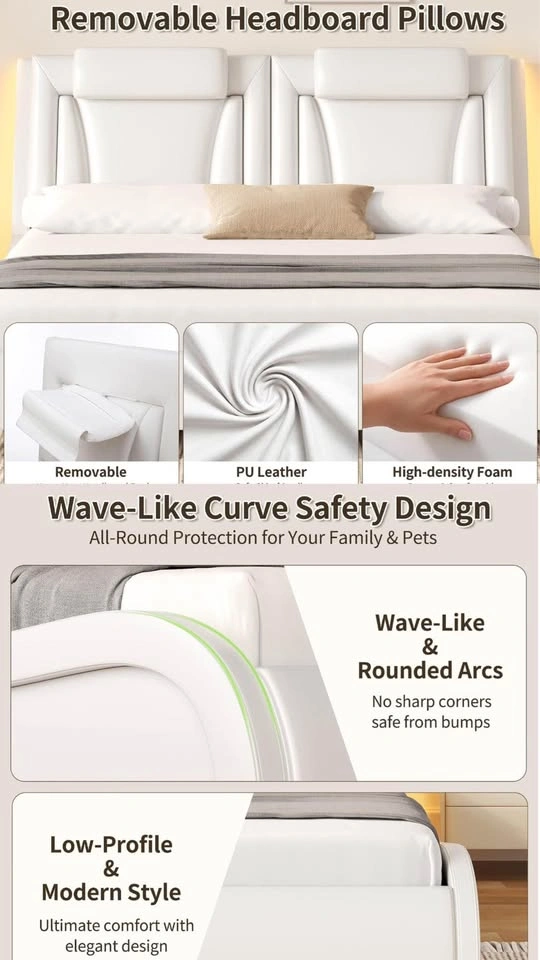 Keyluv Platform LED Bed Frame Queen Size - photo 4