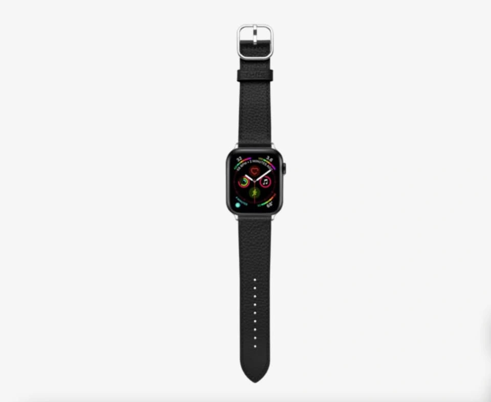 Black Saffiano Leather Apple Watch Band – 38mm/40mm/42mm - photo 2