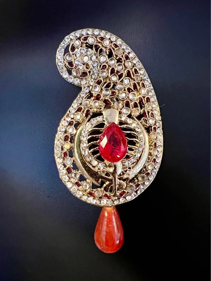 Kalgi Brooch with Khanda design for Turban Pagg Sikh wedding - photo 4
