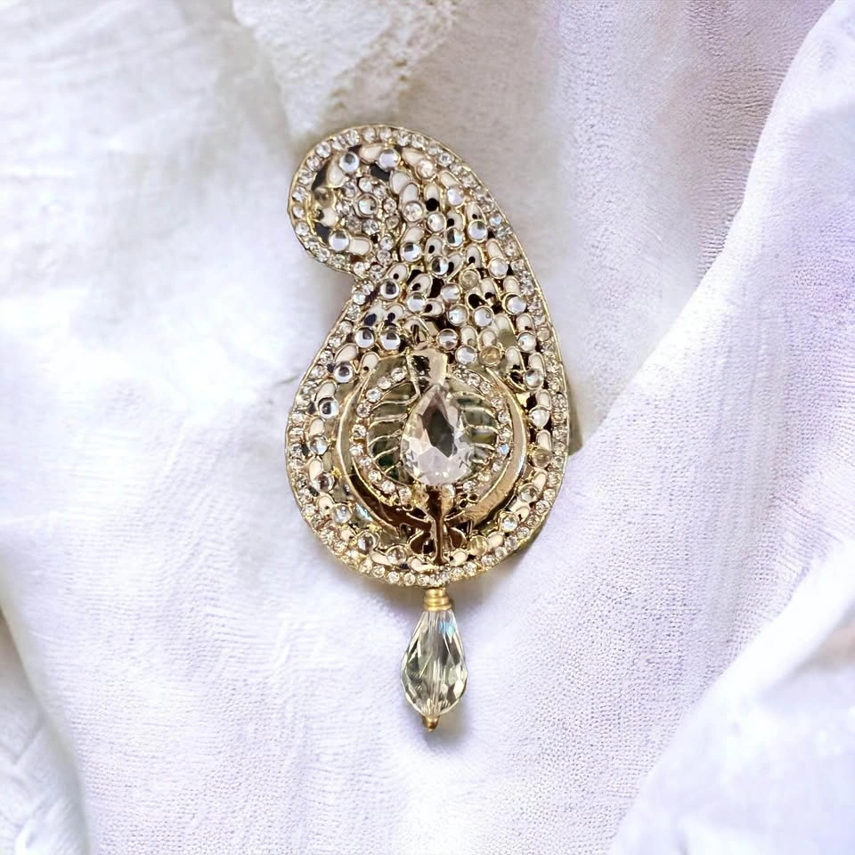 Kalgi Brooch with Khanda design for Turban Pagg Sikh wedding - photo 2