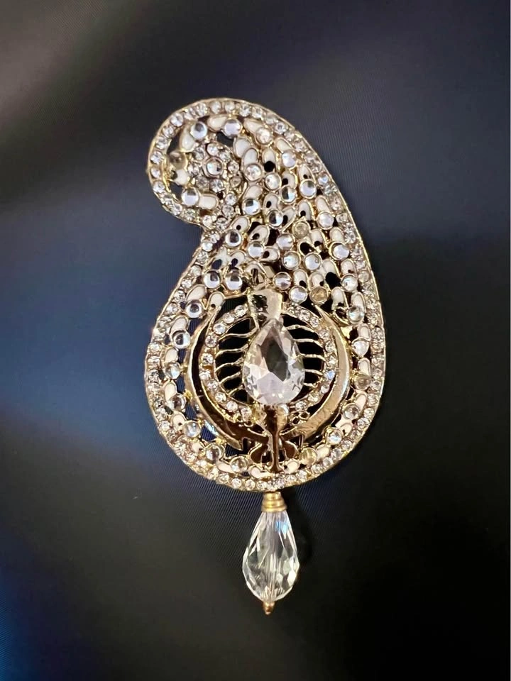 Kalgi Brooch with Khanda design for Turban Pagg Sikh wedding - photo 3