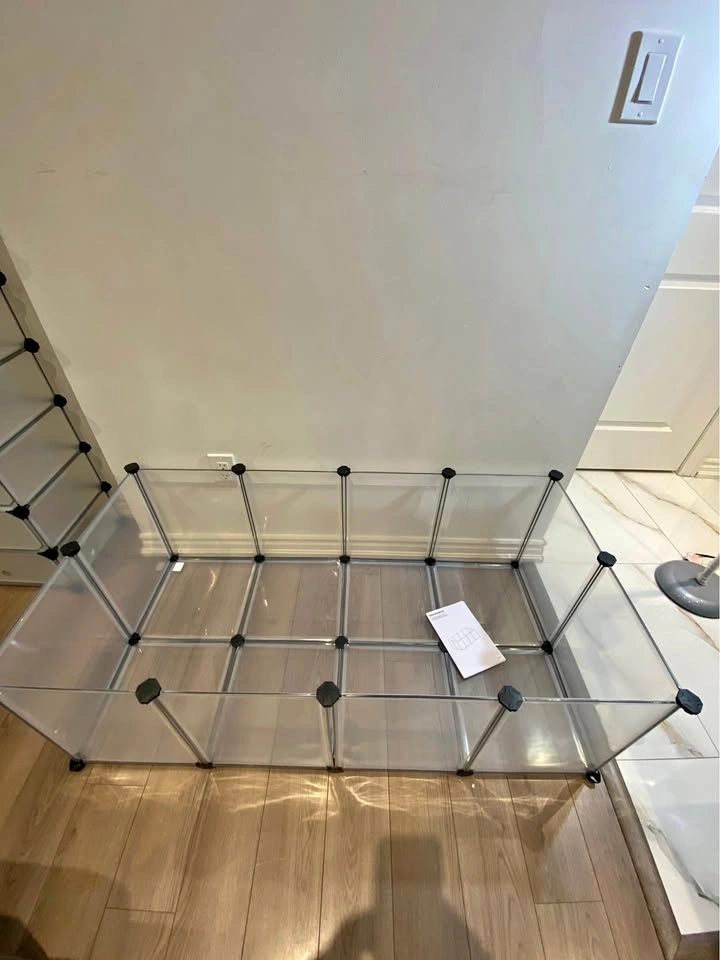 Small Pet Playpen Clear Modular Enclosure UNASSEMBLED