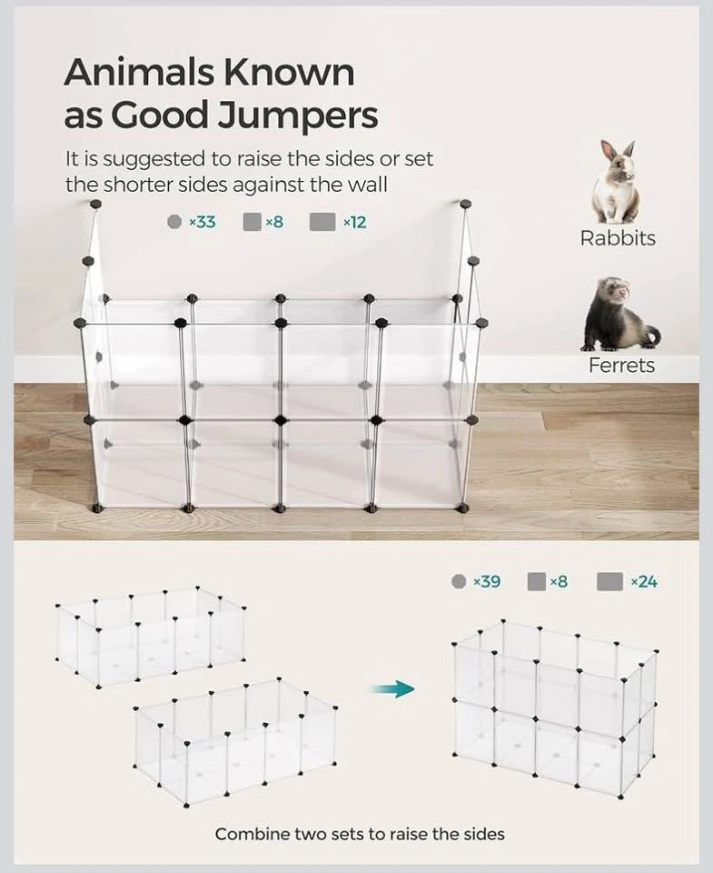 Small Pet Playpen Clear Modular Enclosure UNASSEMBLED - photo 5