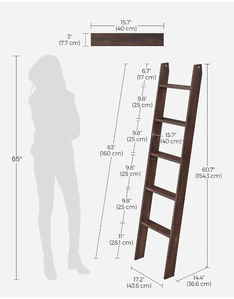 Blanket Shelf | Ladder Shelf | Brand New 5-Tier Vasagle - photo 3