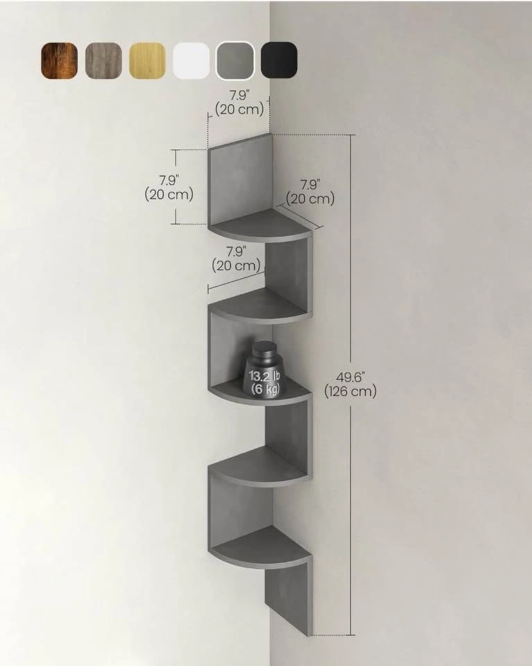 Corner Shelf Wall Mount – Dove Grey | Brand New Floating Shelf - photo 3