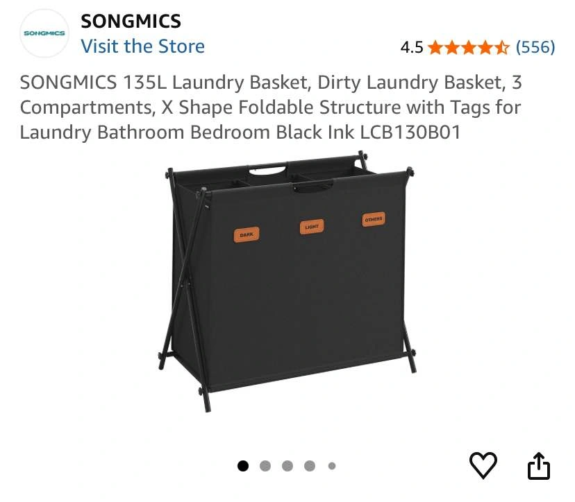 3-Section Laundry Hamper - BRAND NEW - photo 4