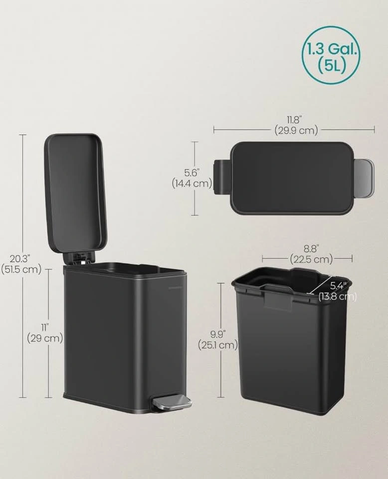 BRAND NEW TRASH CAN 5L - stylish design for your home - photo 3